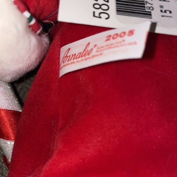 2005 Annalee Mobilitee Handcrafted Santa Doll Red White w/ Candy Cane 15" NWT - Picture 3 of 4